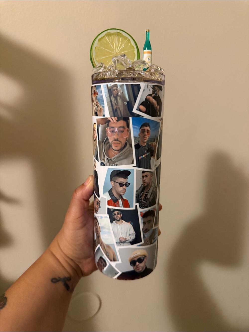 Custom Photo Collage Stainless Tumbler - Multicolor